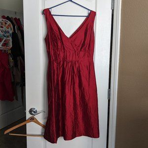 Gorgeous deep red silk party dress - with POCKETS!
